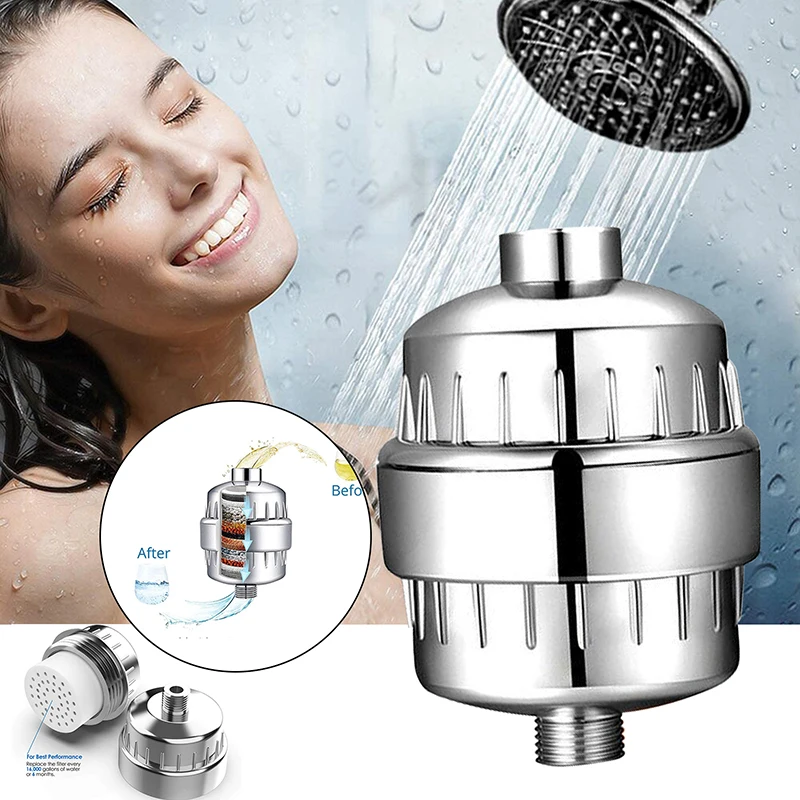 

10/15 Stages Bath Shower Water Filter Removes Chlorine Fluoride Heavy Metals Filter Shower Head Filtered Soften for Hard Water