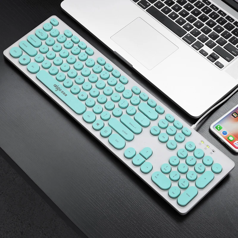 

Wired keypad chocolate home office silent silent notebook external desktop computer USB keyboard mouse set