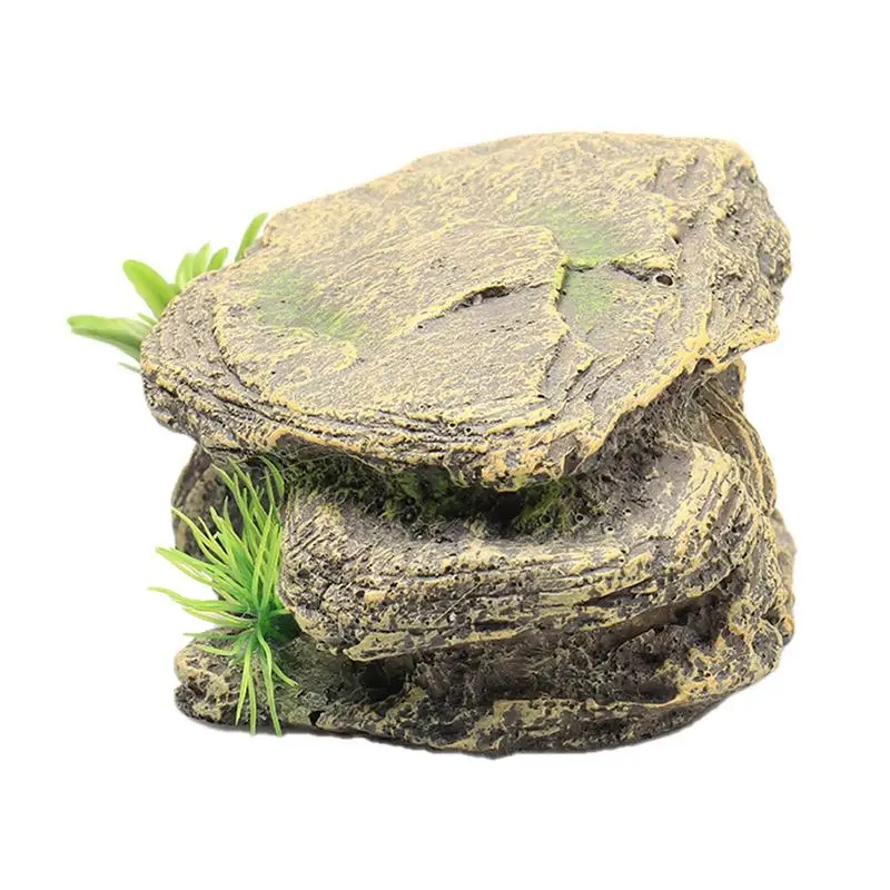 

Reptile Habitat Hiding Cave Simulation Crawling Turtle Reptile Basking Hide Habitat Tank Decoration Ornament Reptile Cave Huts