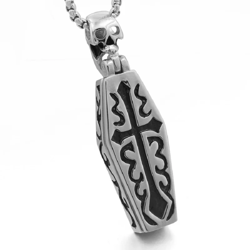 Винтажное ожерелье с подвеской в виде гроба вампира для мужчин готическое из