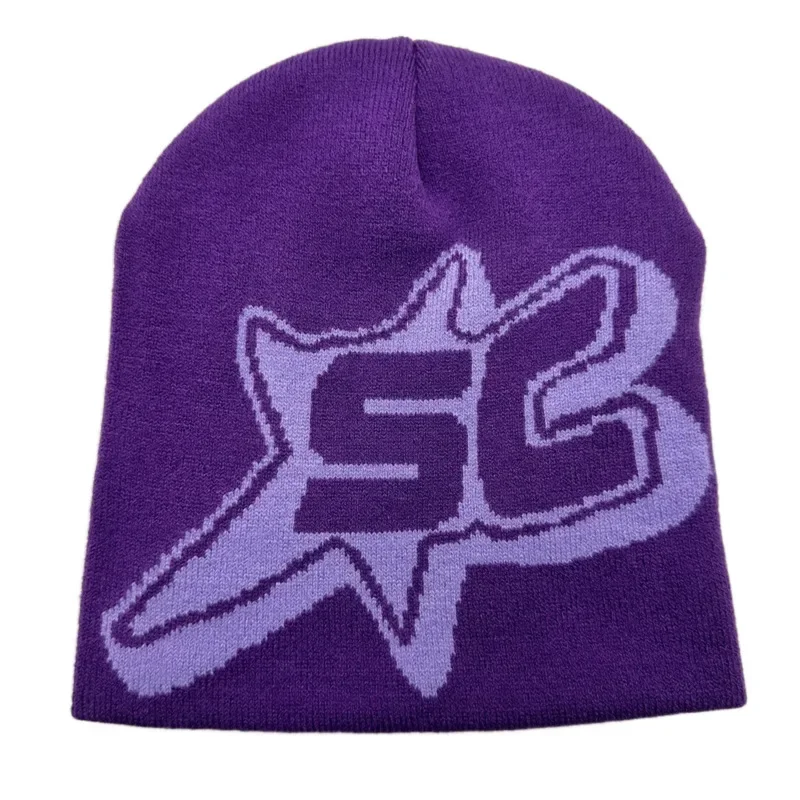 

Asual Knitted Winter Hat for Men Women Custom Jacquard Letter Beanies Hip-hop Skullies Hat Unisex Design Anime Winter Hats
