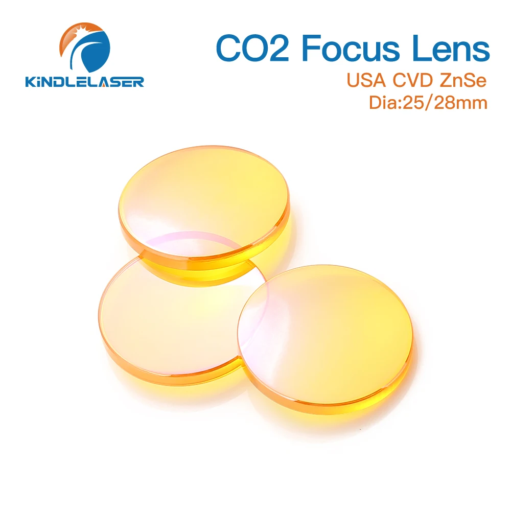 USA CVD ZnSe Focus Lens Dia. 25/25.4mm FL50.8/63.5/76.2/101.6/127mm 2-5