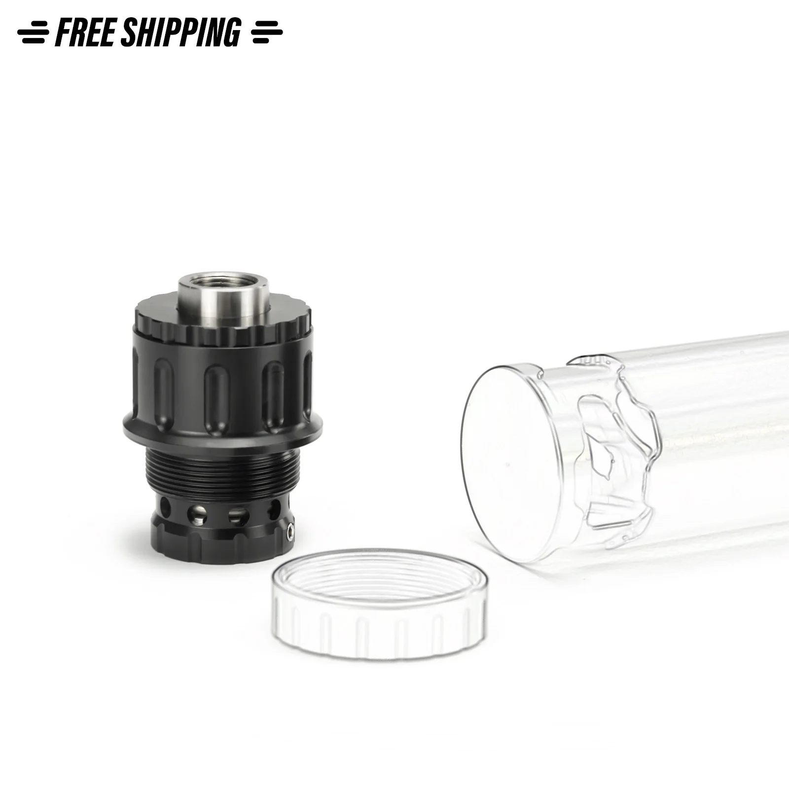 

6,5 дюйма L алюминиевый одножильный очищающий трубчатый фильтр 1-3/16x24 резьбовой моножильный 9,5 мм отверстие + 1/2x2 8 усилитель из нержавеющей ста...