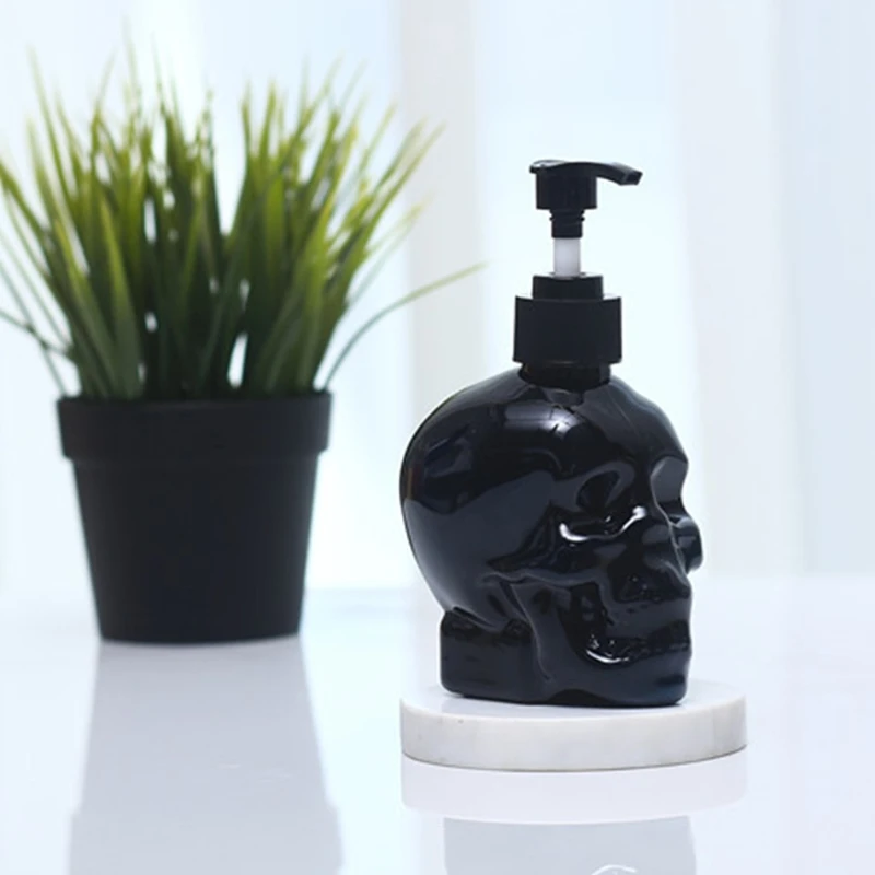 

Halloween Decor Indoor Creative Skull Hand Sanitizer Press Bottle Stylish Delicate Halloween Party Scene Decor Props