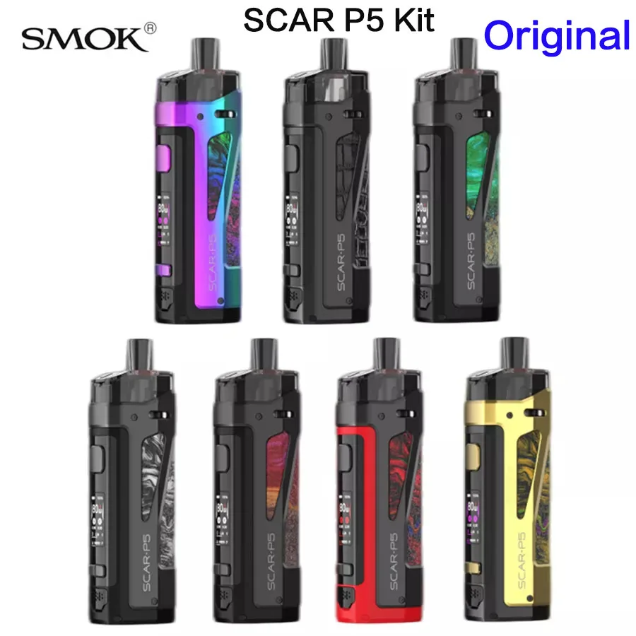 

Electronic Cigarette SMOK SCAR P5 Kit Bod Mod 80W Fit 18650 Battery Vape With Vaporizer 5.5ml Atomizer RPM 2 Coil