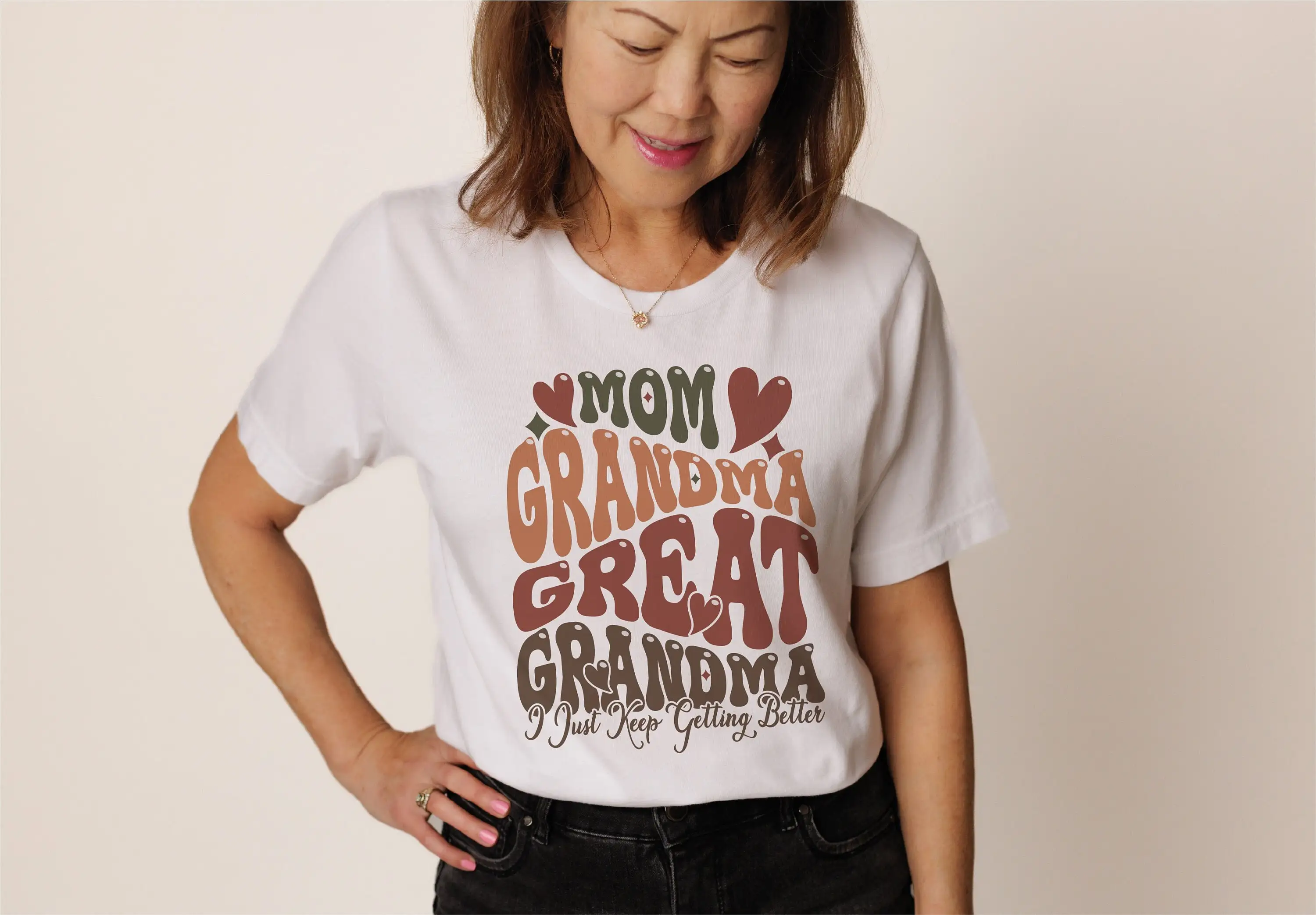 Мама бабушка великолепная футболка гиджи День матери для женщин