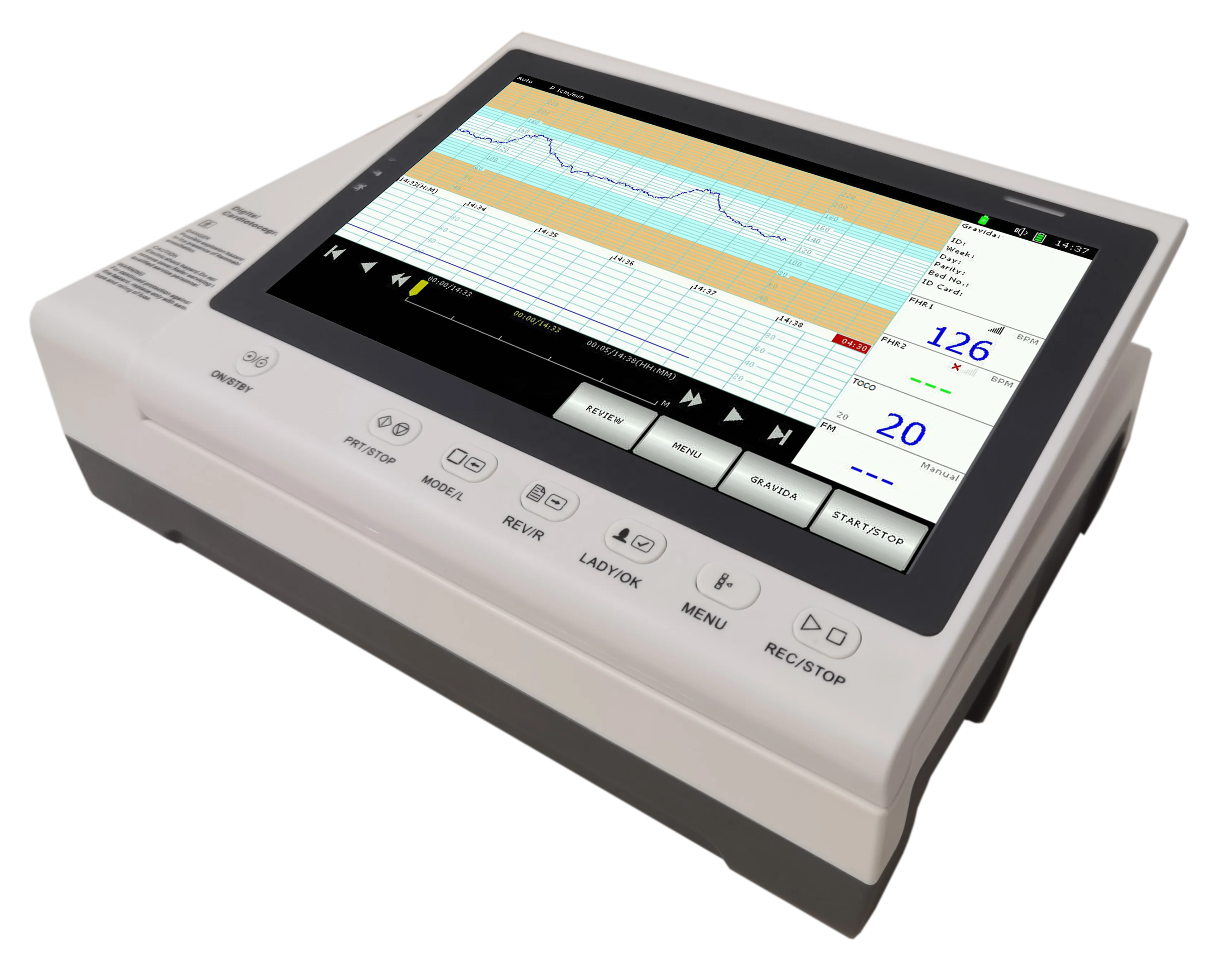 

Portable 10.2inches LED Touch Screen Cardiotocography Fetal Heart Rate Monitor CTG Machine for hospital