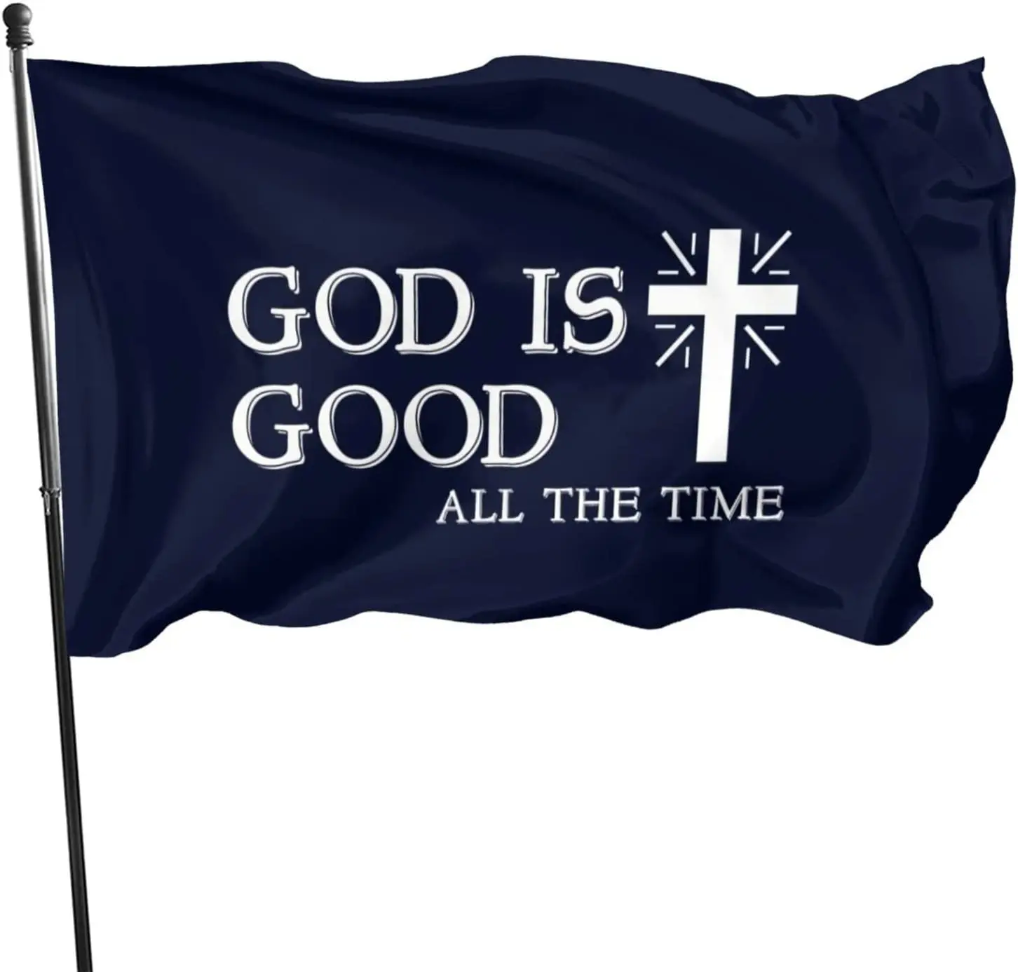 

God Is Good All The Time Christian Flag Flags 100% Polyester 3x5 Foot For Patio Lawn Home
