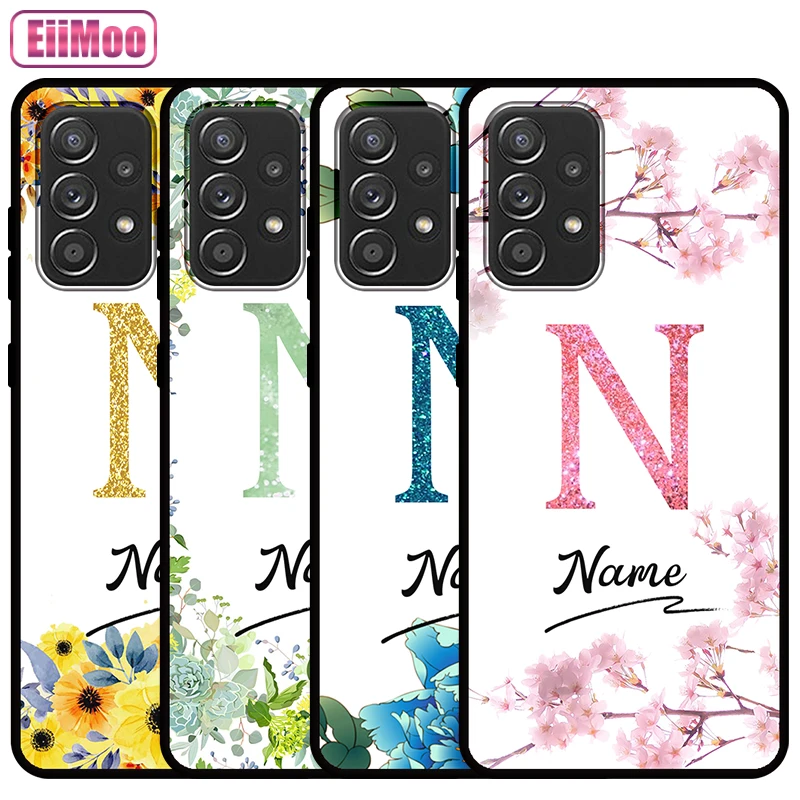 EiiMoo чехол с именем на заказ для Samsung Galaxy A01 A21 A41 A51 A71 A81 A91 M11 A10 A20 S A70 E A11 A12 A42 A23 A3 A03 A02