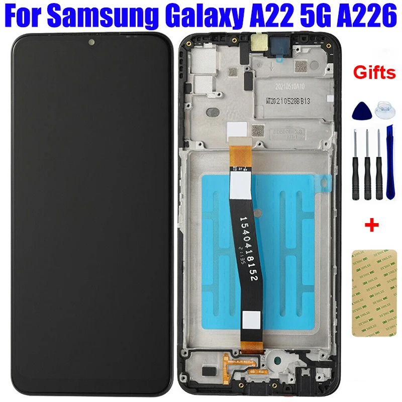 

Оригинал для Samsung Galaxy A22 5G A226 A226B SM-A226B/DSN, ЖК-дисплей, панель, матрица, сенсорный дигитайзер, датчик в сборе, рамка