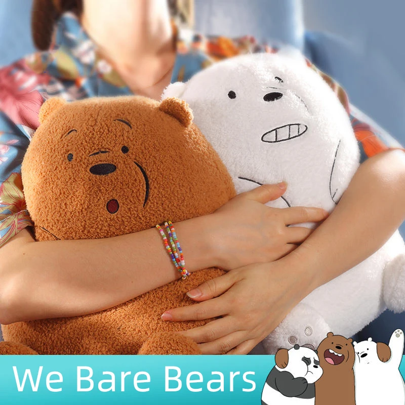 

Cartoon Anime Figures We Bare Bears Plush Toy Grizzly Panda Ice Bear Cute Stuffed Animal Pillow Doll Toys For Kids Free Shipping