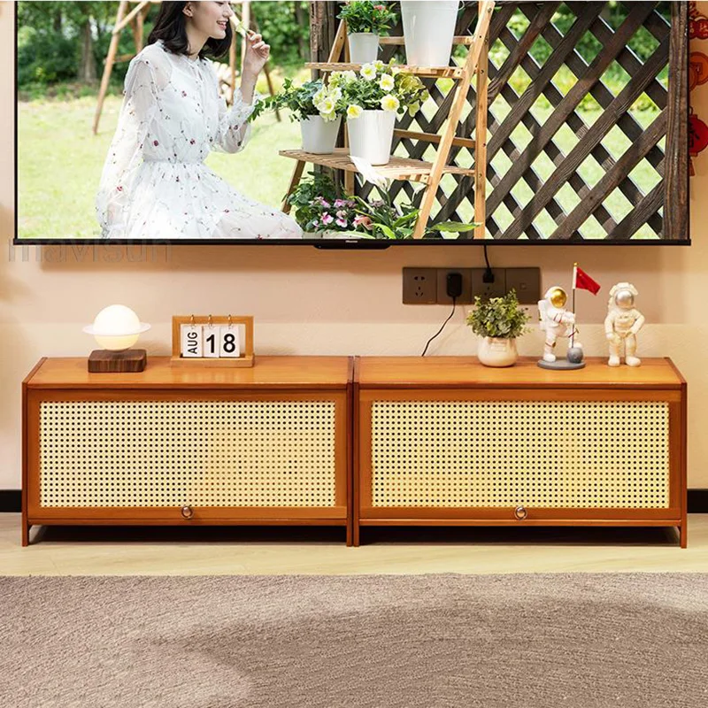 

Wooden Simple Modern Coffee Table Tv Cabinet Combination Shelf Storage Bedroom Side Table Living Room Small Apartment Furniture