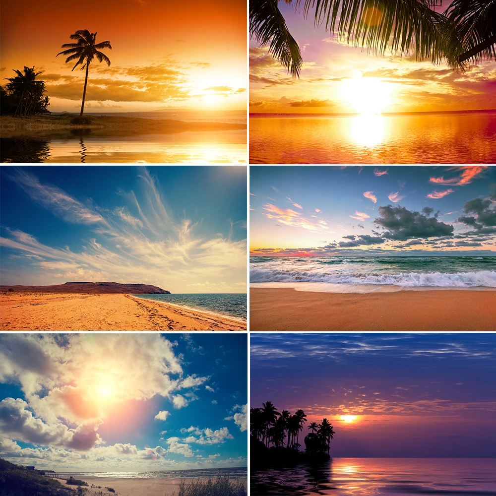 

Ocean Seaside Beach Cloud Sunset Natural Scenery Portrait Photocall Backdrops Photo Studio Shoot Photography Banner Backgrounds