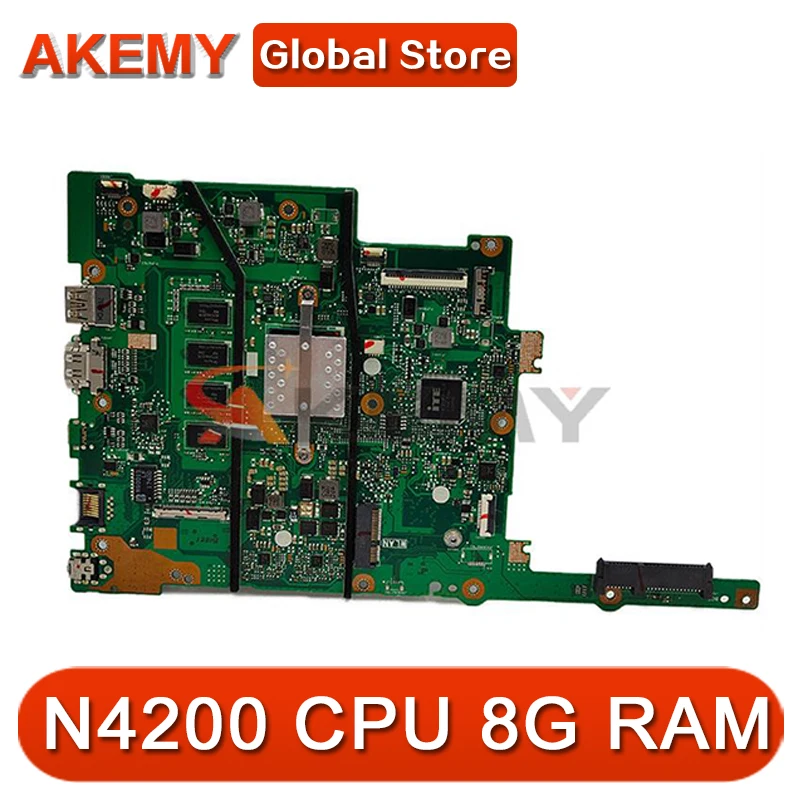 

Материнская плата E402NA E502NA для ASUS E402N E502N, материнская плата для ноутбука N4200, процессор 8 ГБ ОЗУ, оригинальная интегрированная материнская пла...