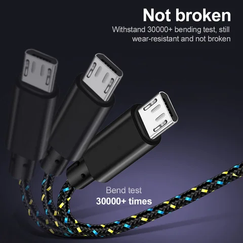 Кабель Micro USB в нейлоновой оплетке, 1/2/3 м