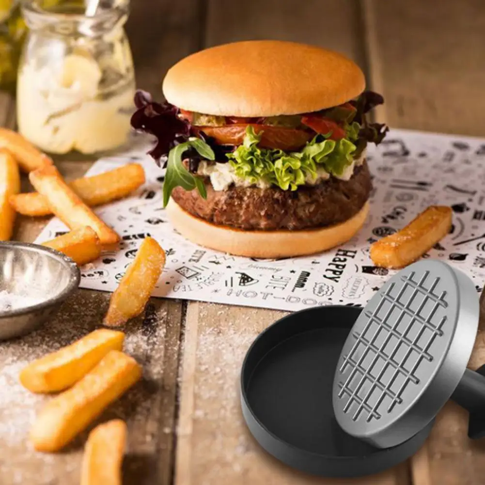 

Excellent Hamburger Press Mold Professional Griddle Accessories Black Color Patty Maker Mold Non-stick for Household