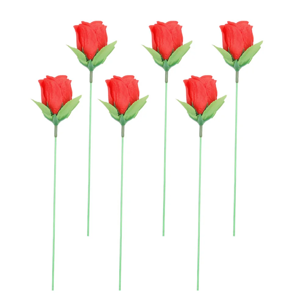 

Rose Flower Props Magician Flame Tricks Trick Fire Gimmick Performance Illusion Closeappearing Prop Toy Toys Novelty Fun