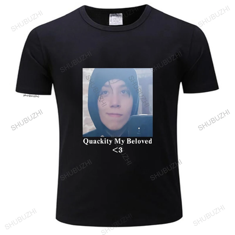 

Классическая Повседневная футболка Quackity для моего любимого человека, хлопковая забавная футболка Geek, европейские размеры, дышащая черная ф...