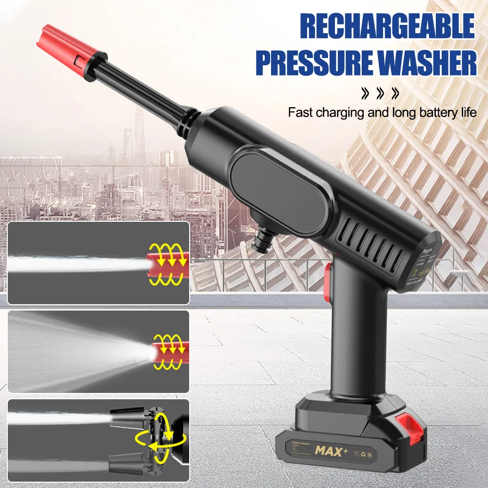

Cordless Pressure Washer Portable Car Cleaner 12V/21V Battery Operated High Pressure Car Washer Cleaning Spray Water Gun