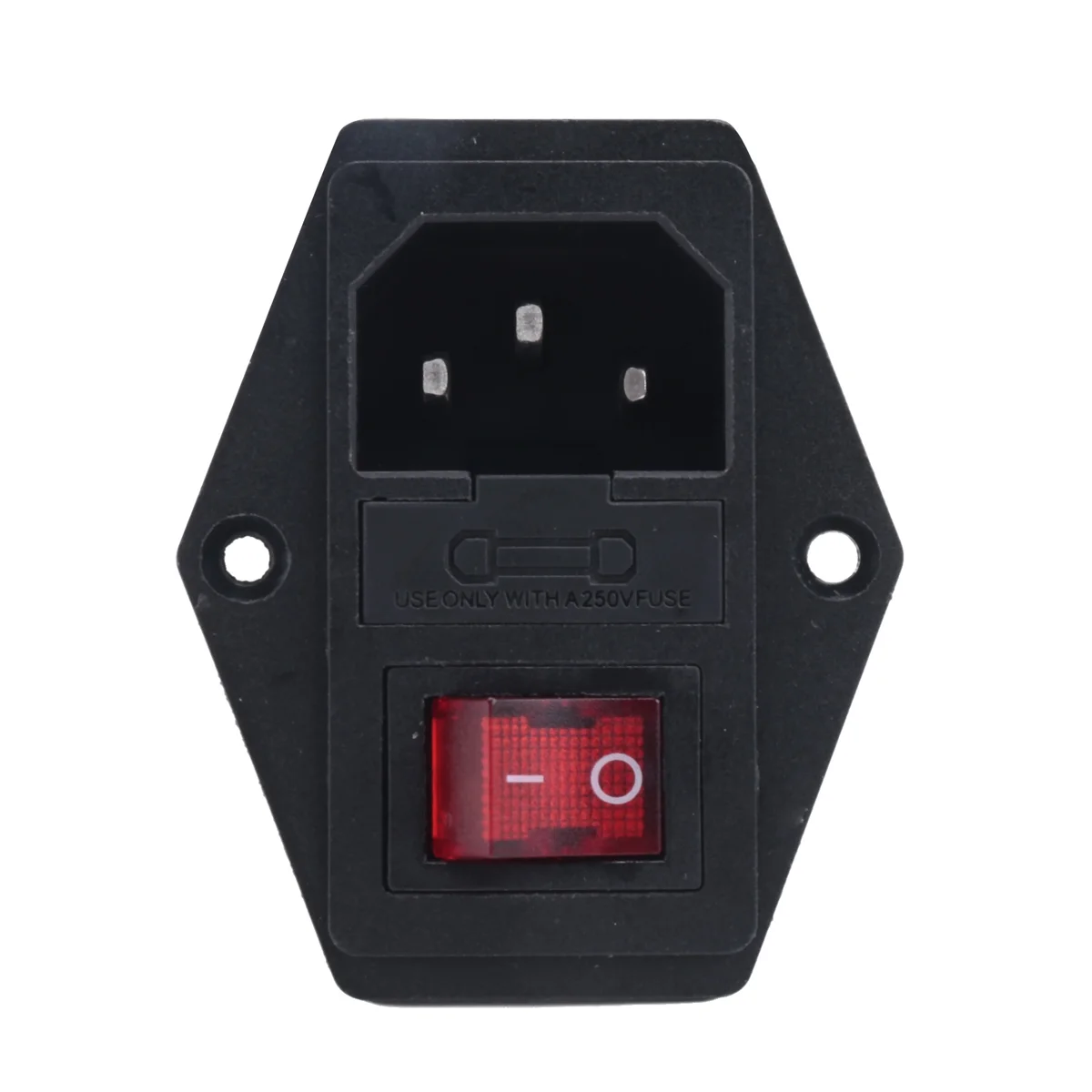 3-контактный входной модуль IEC320 C14 штекер с предохранителем розетка 10A 250 В