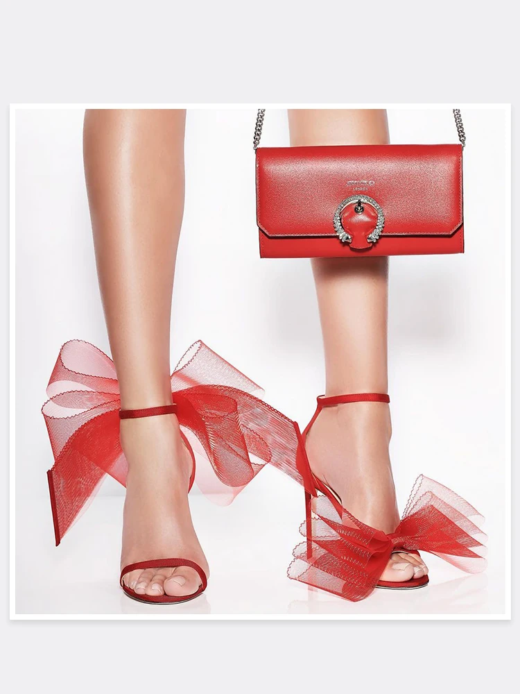 

Celebrity same style asymmetric bow sandals 2022 spring and summer new sexy one word with open toe stiletto high heels