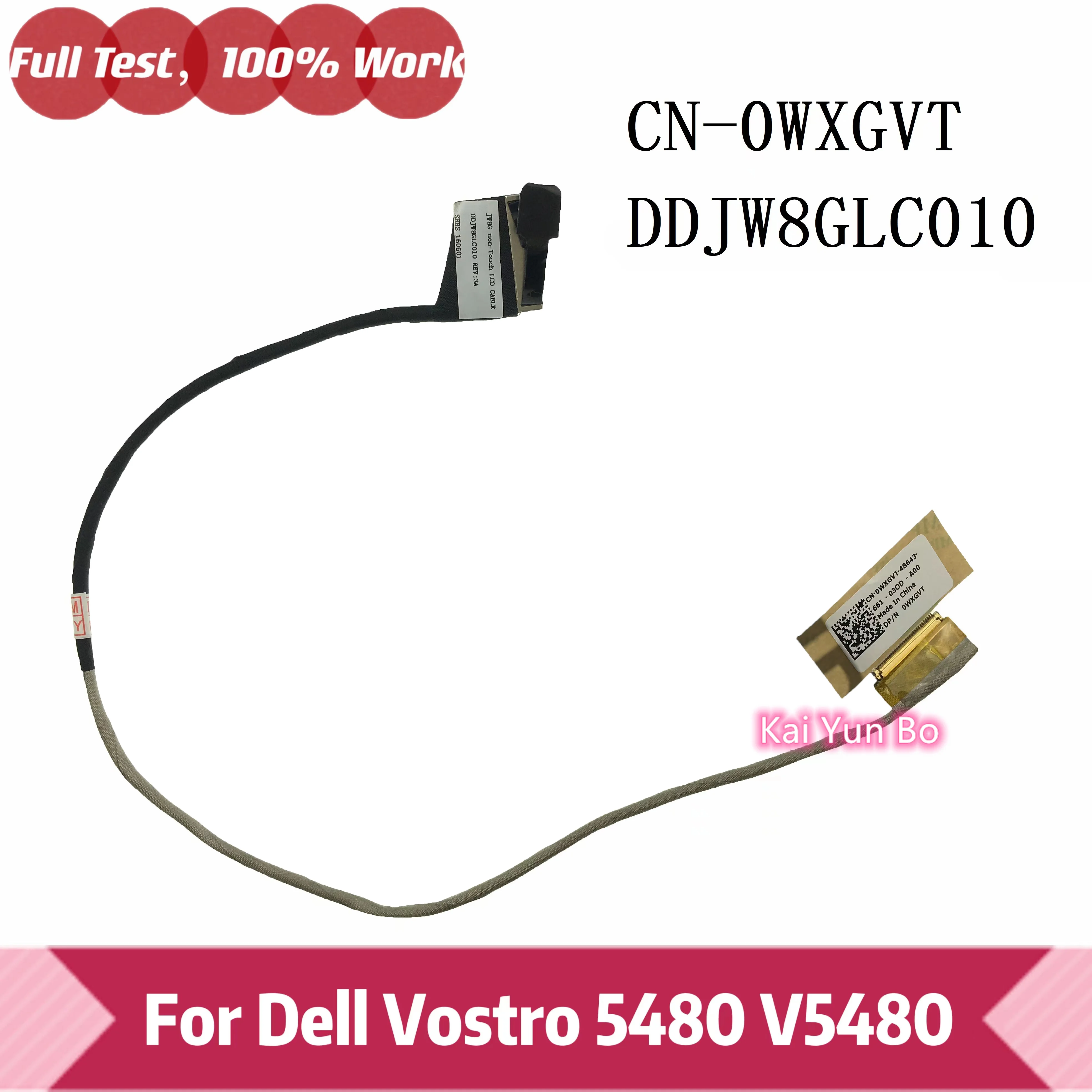 

Гибкий кабель для ЖК-экрана ноутбука Dell Vostro 5480 V5480 JW8G Non-Touch DDJW8GLC010 0WXGVT CN-0WXGVT WXGVT 30pin