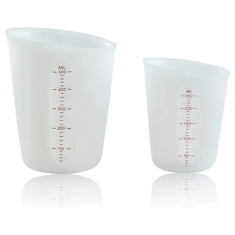 

Silicone Measuring Cups, Non Stick Mixing Cups,Visible Graduated Cups For DIY Handmade Craft Measuring Cups
