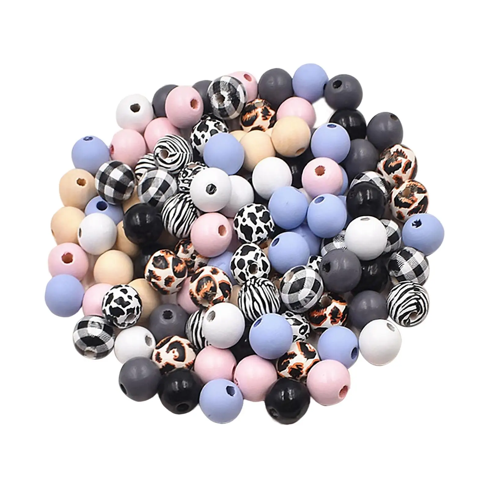 

250x Natural Round Wooden Beads 16mm Spacer Beads Garland DIY Bracelet for Earrings DIY Projects Necklace Bracelet Jewelry Kids