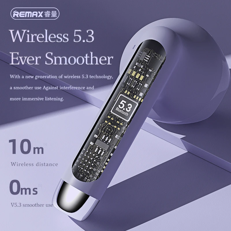 Беспроводная гарнитура REMAX TWS 13 мм стерео музыкальные наушники Мини Bluetooth 5 3 с