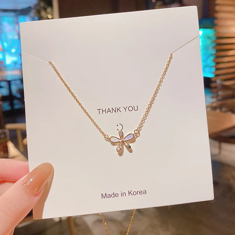 

Little Daisy pendant necklace aesthetic initial charms stainless steel jewelry necklace for women