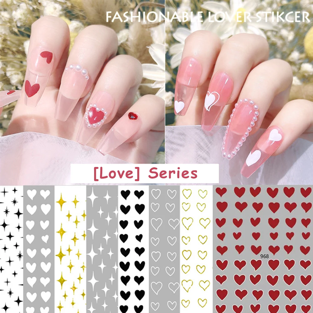

1pc Small Fresh Manicure Love Stickers Adhesive Nail Stickers Fashion Creativity Nail Stickers Manicure Nail Art Decoration