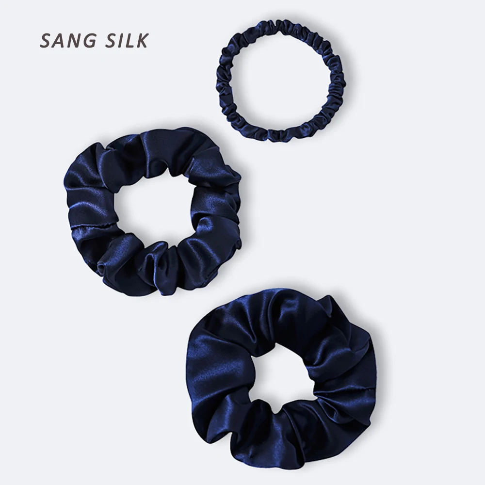 

100% Natural Mulberry Silk Hair Bands 1-5CM Set Headband Scrunchies Luxury Elastic Hair Bands Hair Accessories for Women Girls
