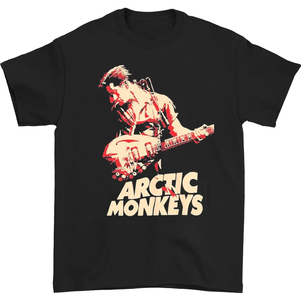 Футболка VTG Arctic monkey band в стиле ретро черная рубашка с коротким рукавом размеры S 5Xl