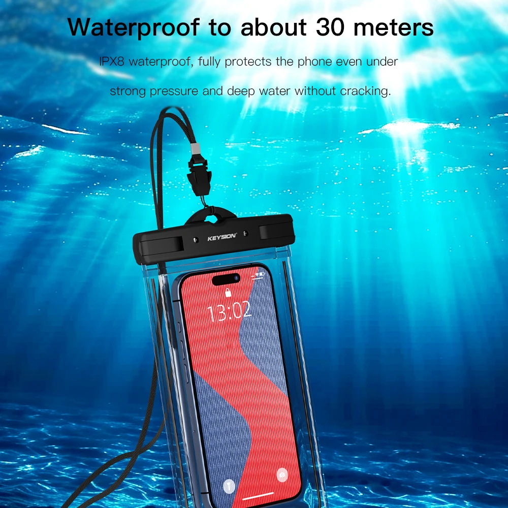 Светящаяся водонепроницаемая сумка KEYSION IPX8 для iPhone Samsung
