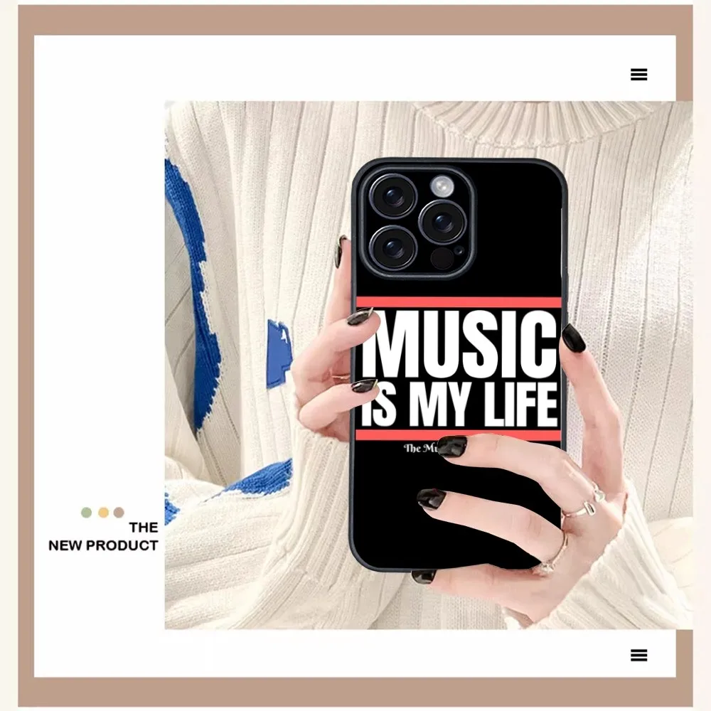 Магнитный чехол для телефона Love Techno Music Quotes iPhone 16 15 14 13 12 11 PRO MAX PLUS Mini TPU мягкий