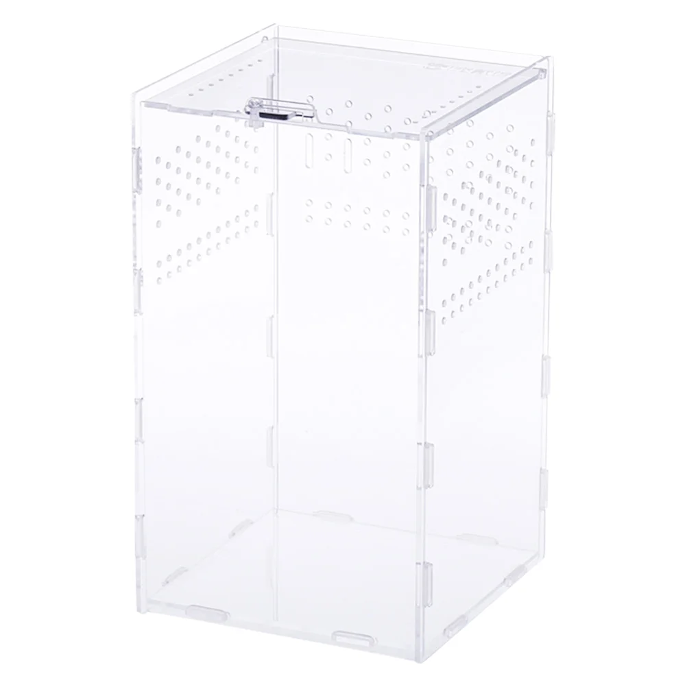 

Transparent Feeding Box Reptiles Reptile Hatching Box Micro Terrariums Pet Reptile Feeding Bins Acrylic Snake Container