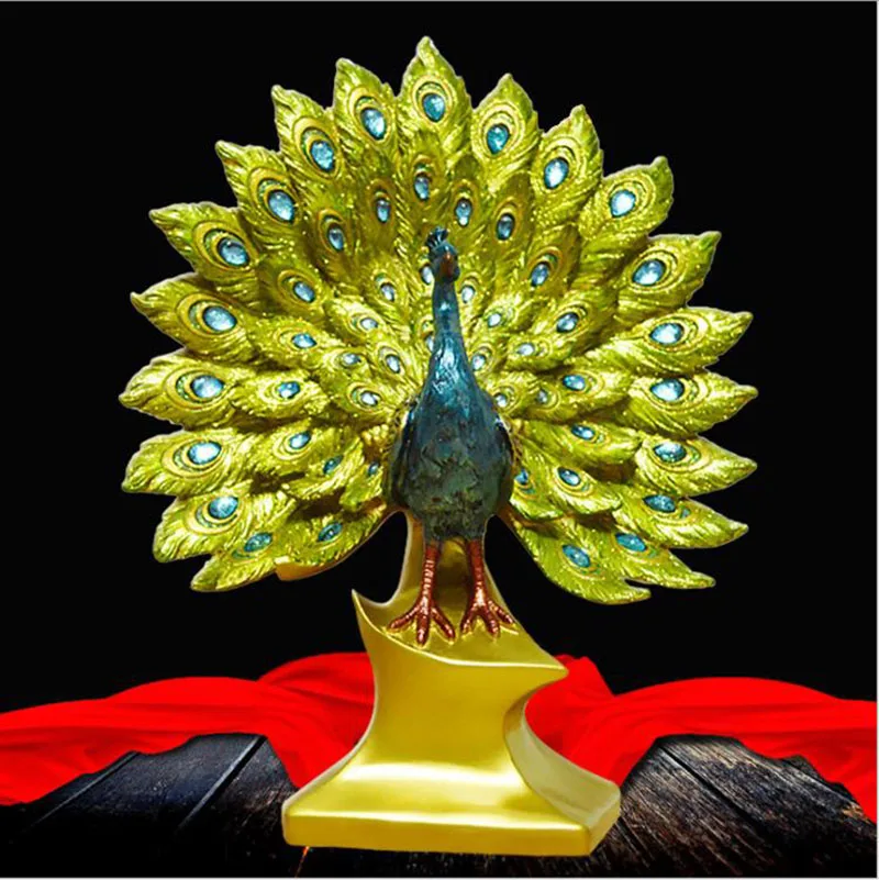 

large vintage Decorative vases modern interior Peacock Wedding high floor vase resin vasos para plantas nordic home decor