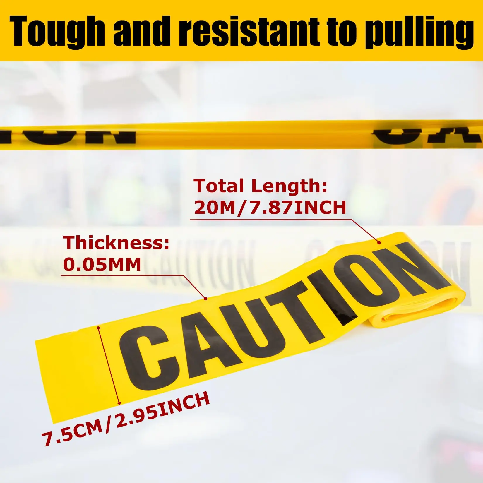 

Нелипкая Предупреждающая Лента Черно-Желтая 20 м