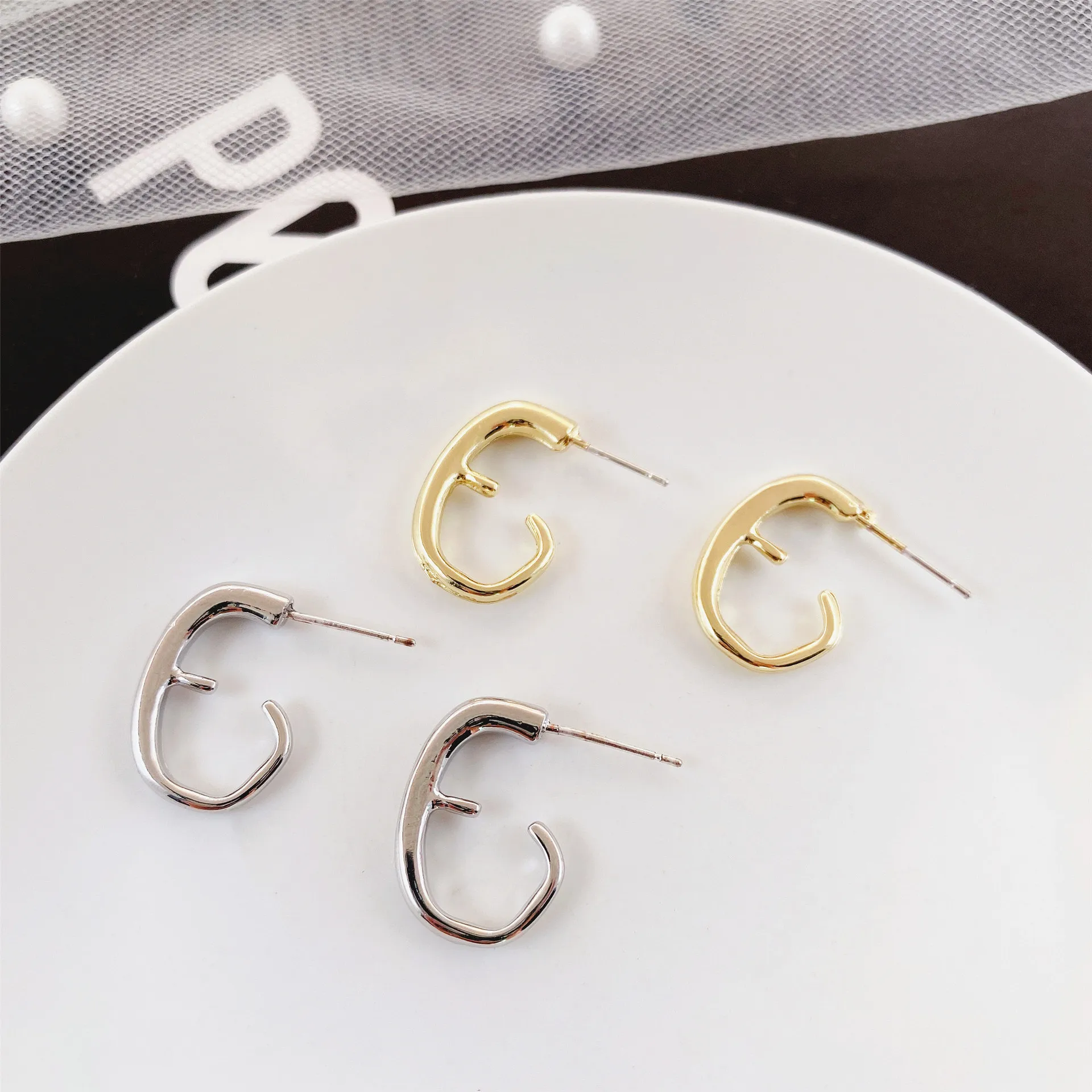 

10pcs Handmade Silver Color Earrings Base Bending Stud Earring Settings for Jewelry Making Findings Diy Earrings Connectors