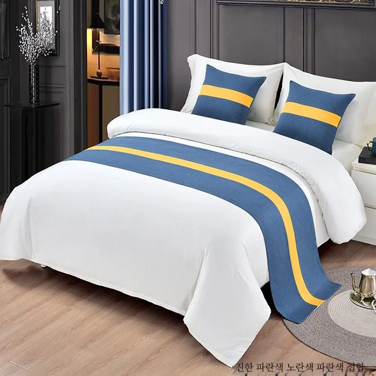 Hotel B &amp Inn Home Bed Nordic European-Sle High-End Runner Tail Towel Border Dir Cloth