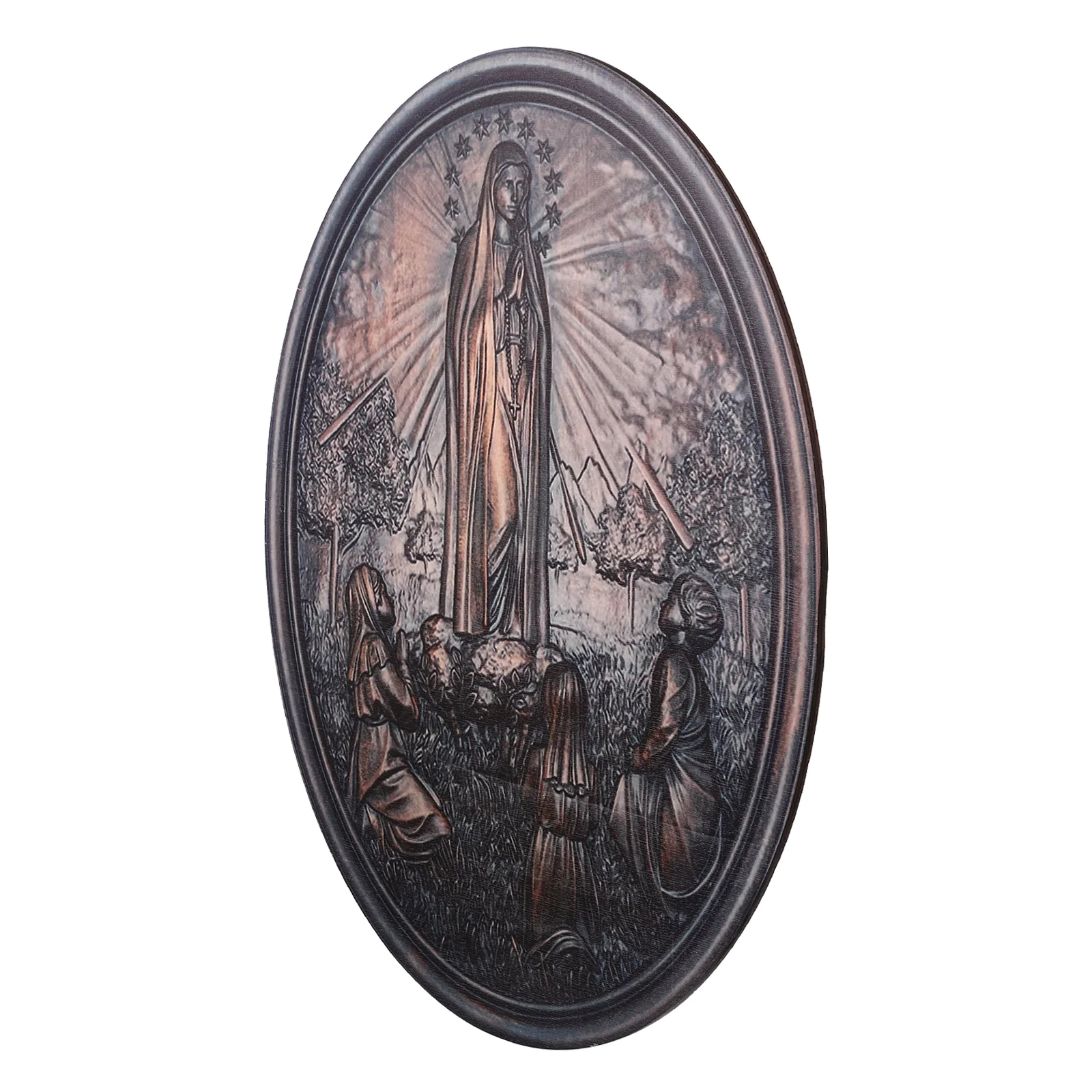 

Plaque Our Lady Wall Wood Decor Catholic Christian Guadalupereligious Wooden Fatima Plaques Sign Church Hanging Ornaments Home