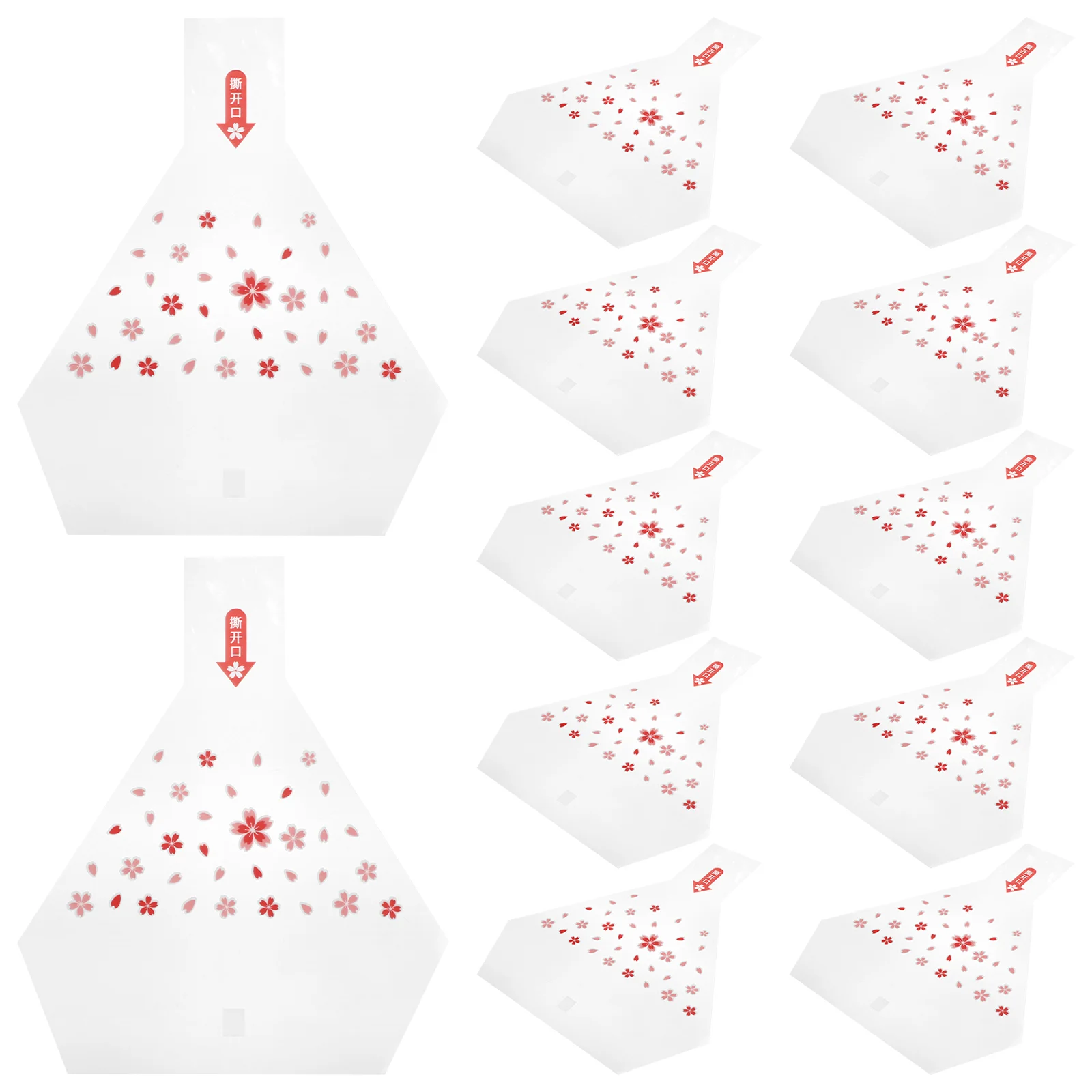 

50 Pcs Japanese-style Rice Ball Wrapping Paper Plastic Triangle Onigiri Wrappers