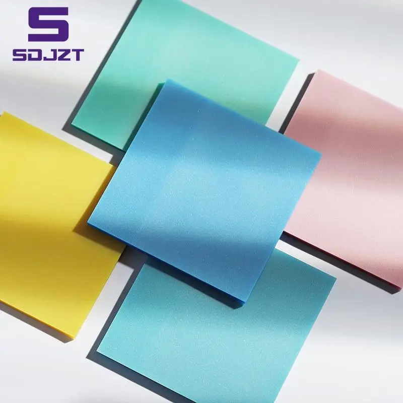 

50 Sheets Dazzle Color Transparent Sticky Note Pads Waterproof Self-Adhesive