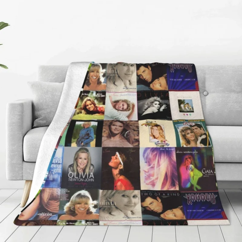 

Olivia Newton John Album Blanket Hot Pop Awesome Fuzzy Throw Blanket Bedding Couch Personalised Soft Warm Bedspreads