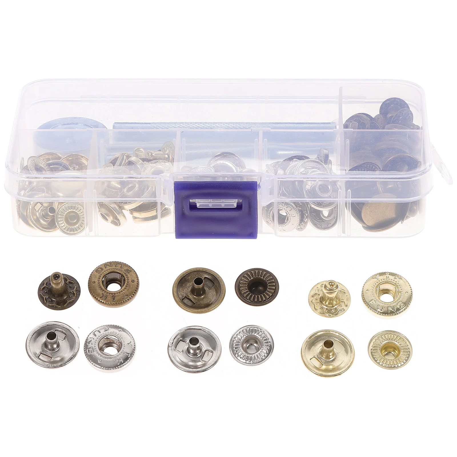 

30 Sets Jackets Snap Buttons With Setting Tools Snap Studs Metal Snaps Press Snap Buttons For Clothes