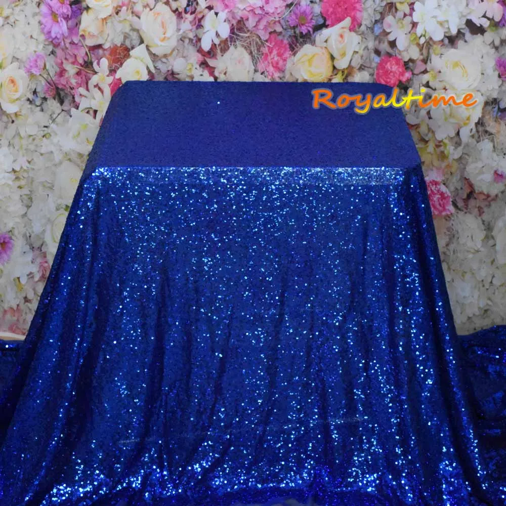 

Royal Blue Sequin Tablecloth 50"x80" Rectangle Sparkly Drape Table Cloth Cover Overlay for Christmas Wedding Birthday Party