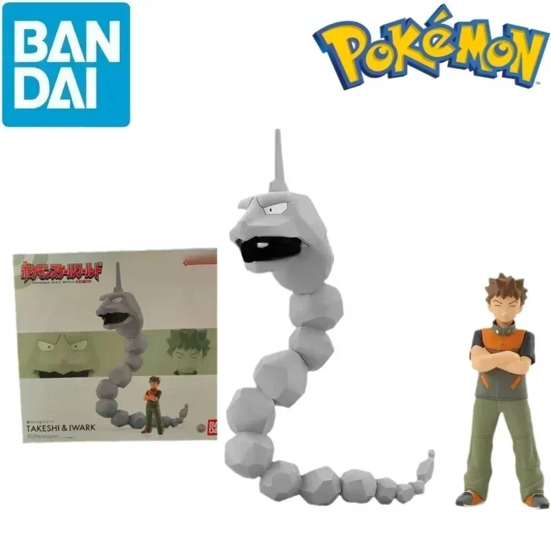 Bandai оригинальная фигурка Shokugan POKEMON в масштабе World Kanto Region Brock Onix аниме-фигурка