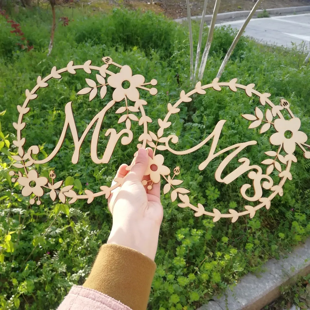 2 шт./компл. деревянная подвесная стена Mr &amp Mrs art домашняя жизнь свадебная