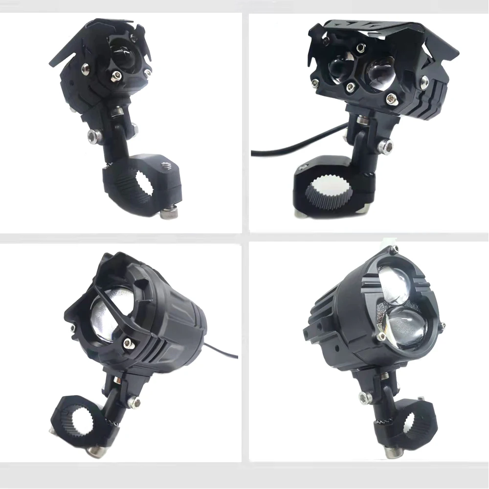 

2PCS Motorcycle LED Headlight Clamps tube bracket Universal Adjustment 19-26mm Fog Light Auxiliary Lamp Fixed Mounting Bracket