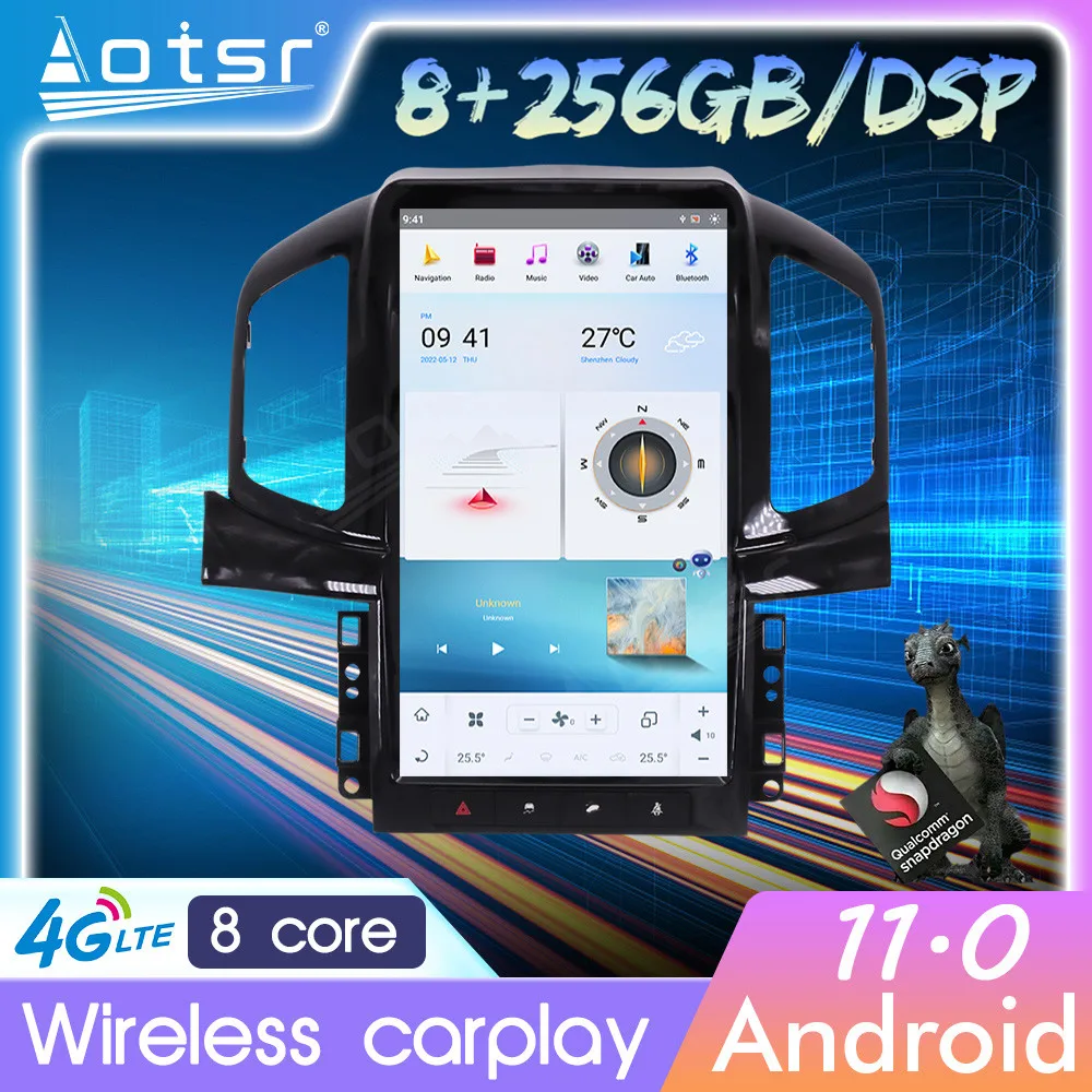 

Android 11 автомобильный Радио мультимедийный плеер аудио Carplay приемник для Chevrolet Captiva 2013 - 2017 Авто экран GPS стерео головное устройство